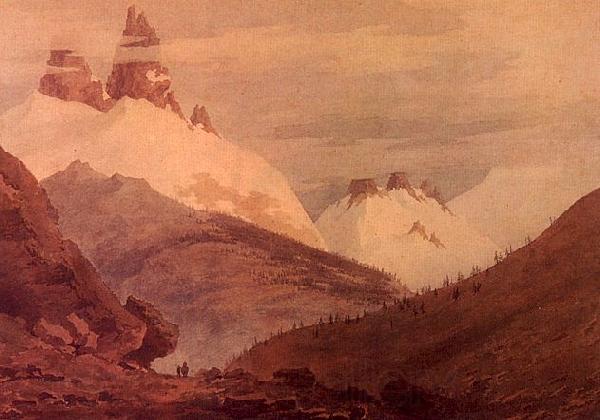 John Robert Cozens Between Chamonix and Martigny Germany oil painting art